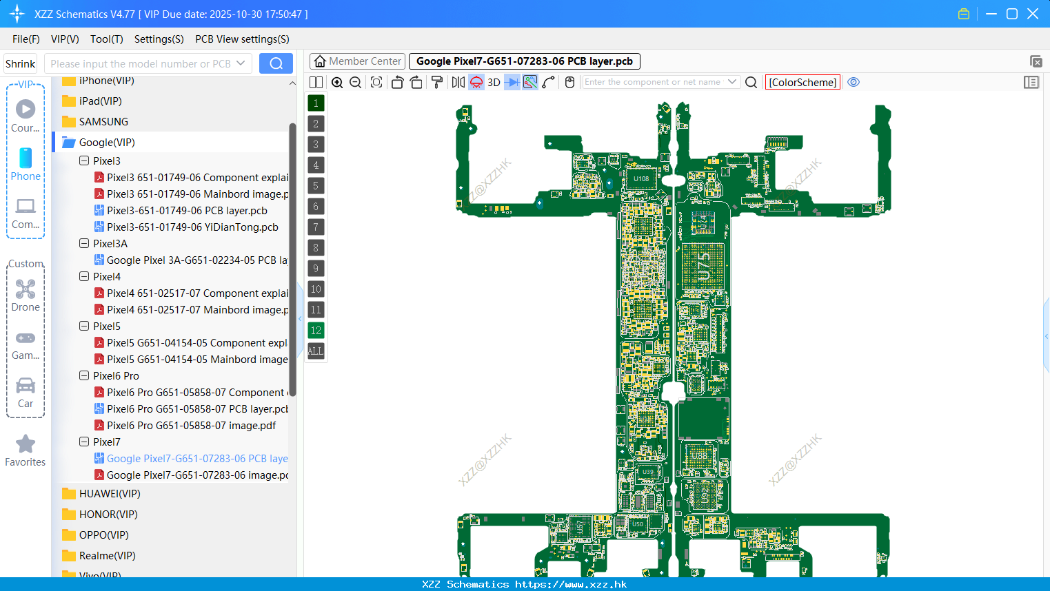 Google Pixel7-G651-07283-06 PCB Layer